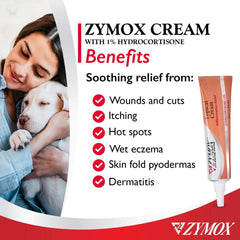 Zymox cream texture close‑up showing smooth no‑sting consistency