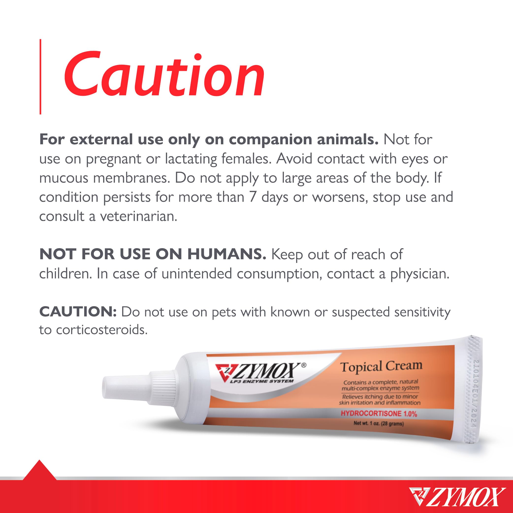 Zymox 1oz tube size comparison showing pocketable veterinarian strength